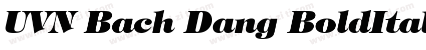 UVN Bach Dang BoldItalic字体转换
